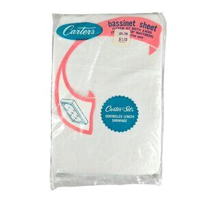 Vintage Carters Bassinet Sheet 14" X 28" Fitted Both Ends 100% Cotton Knit NEW